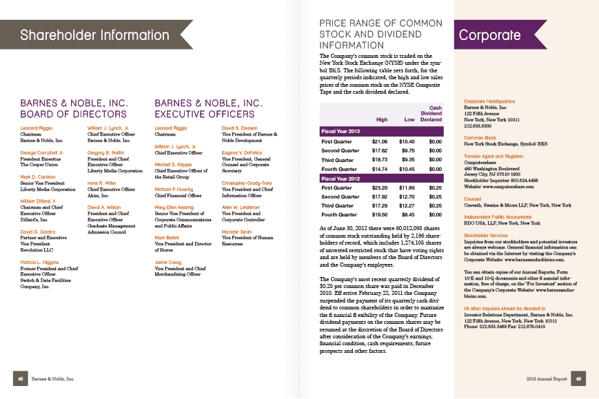 B&N Annual Report