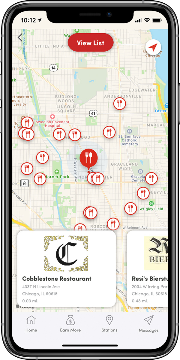 Map of Dining Locations